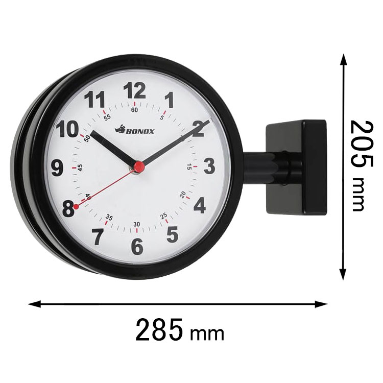 ダルトン 【両面時計】掛け時計 DULTON BONOX ダブルフェイスクロック 170D（ブラック） S624-659BK