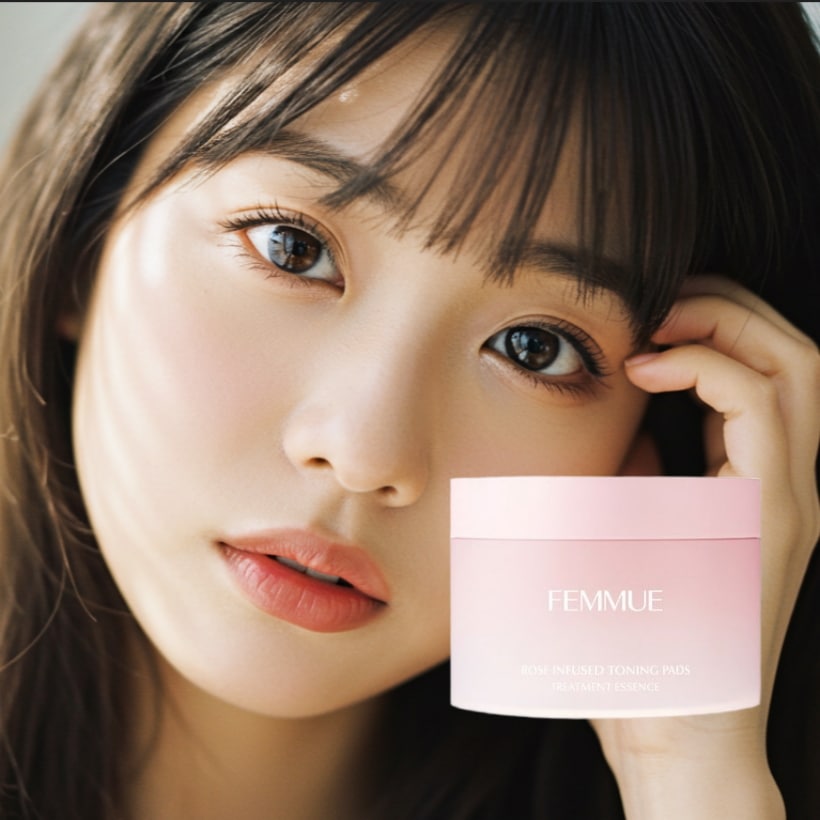 [パミュ]ローズインフューズドトーニングパッド（160ml / 50枚）純正トナーパッド水分充填低刺激角質除去