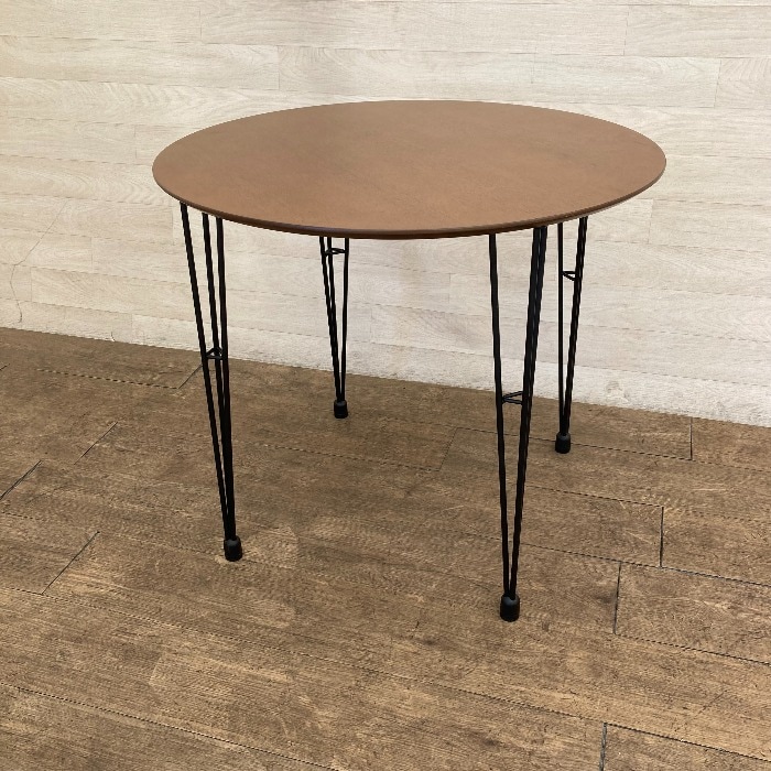 ニトリ NITORI 丸テーブル DTNクーボ DTNクーボ80エンケイ ブラウン ダイニングテーブル 丸テーブル 円形 丸 丸型 円形テーブル 北欧 カフェ カフェテーブル モダン