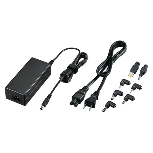 サンワサプライ ノートパソコン用ACアダプタ（65W・マルチタイプ） ACADC88ML