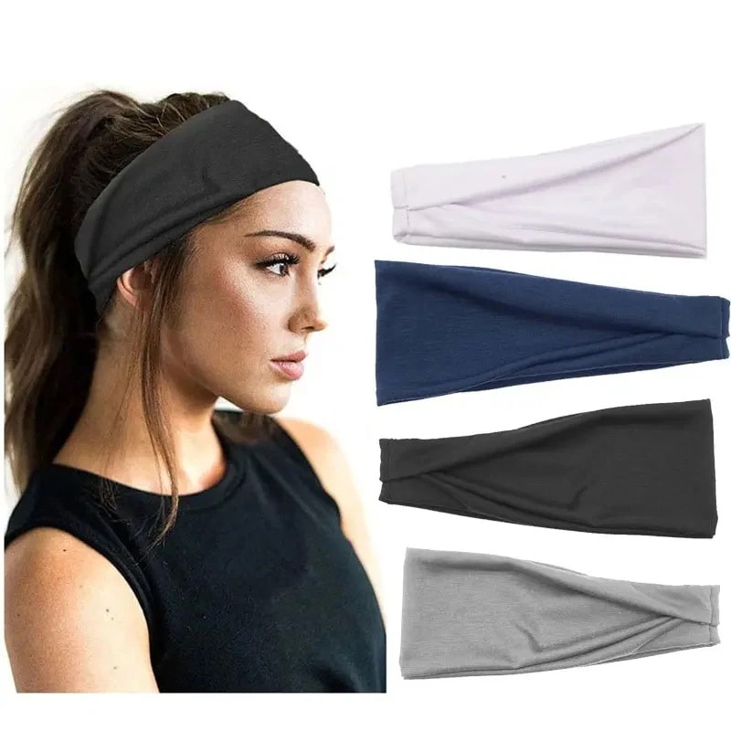 【1つ買うと12つ無料】納期日女性用ヘッドバンド無地ツイストコットンワイドターバンニットコットンスポーツヨガヘアバンドツイストノットヘッドラップ124