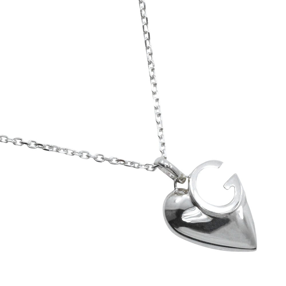 シャーロット ハートG ネックレス シルバー925 約8.1g レディース 中古品 Aランク