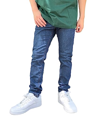 [アウトドアプロダクツ] ジーンズ デニムパンツ メンズ ロングパンツ 選べる3タイプ ストレート スリム チノパンツ ストレッチ 伸縮性 ジーパン od5703ブルー