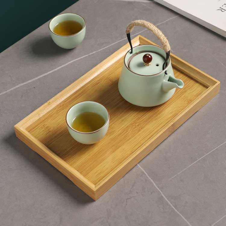 カフェトレー お盆 竹 ナチュラル 和風 50*38cm 木製トレイ 木製マット 大きい ランチョンマット 木製 木製 木 44*32cm 会席膳 カフェ 業務用 木目柄 木目調 かわいい 撥水 断熱