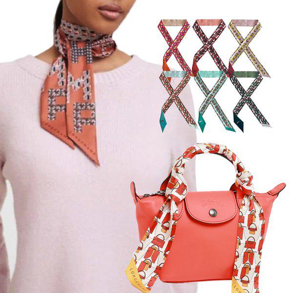 グラフィックプリントシルクプチスカーフ17種均一価格