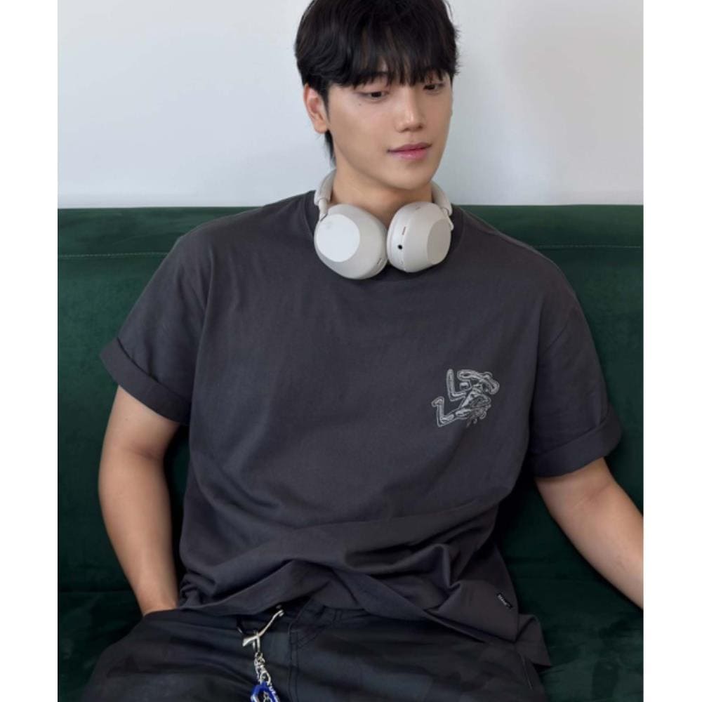 WMC Stone Logo T-Shirt CHARCOAL GREY O-MOBAS5M63105