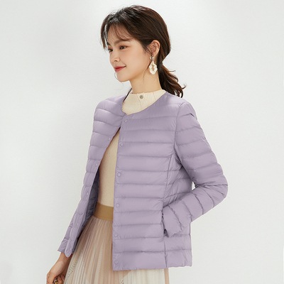 アウター レディース ジャンパー S M L XL 2XL 3XL 4XL 韓国 長袖 Uネック 襟なし スリム タイト 細身 カラバリ かわいい 大人可愛い きれいめ シンプル カジュアル 大人