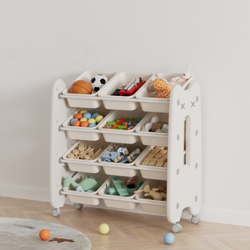 おもちゃ収納 4段 子ども 大容量 収納ラック ランドセルラック インナーボックス付 子供部屋 ラック 棚 コンパクト 小物収納 かわいい 片付けが身につく知育家具 6,539円