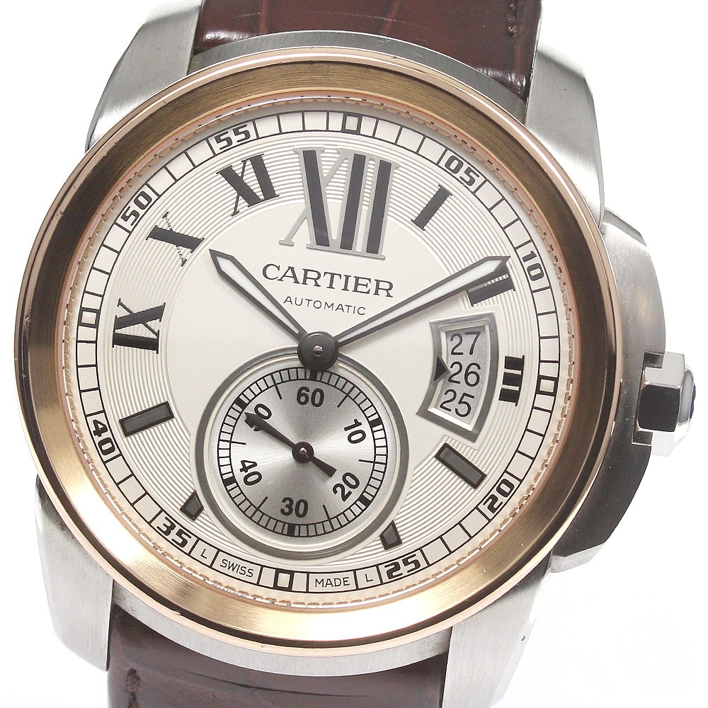 カルティエ CARTIER W7100036 カリブルドゥカルティエ K18PGコンビ 自動巻き メンズ _775444【中古】