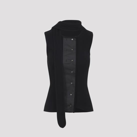 LEMAIRE Women Tops TS0004 LJ1030 BK999 BLACK