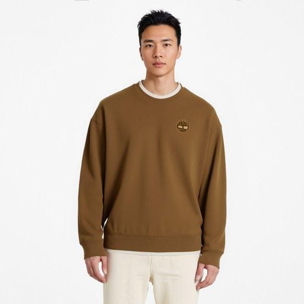 ユニセックスレイヤードクルーネックマントゥワン ウィットブラウン 0YH6S EH2