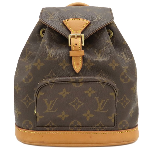 ルイヴィトン LOUIS VUITTON リュック・デイパック ミニ モンスリ モノグラムキャンバス モノグラム ゴールド金具 茶 バックパック M51137 SP0070【中古】