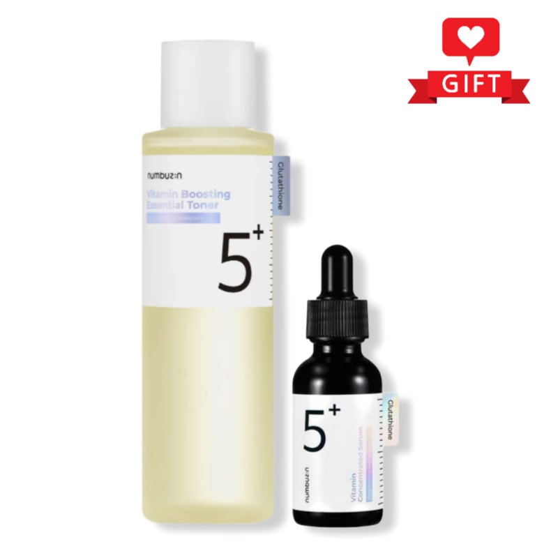 5番ライン 2種セット (エッセンシャルトナー200ml + アンプル30ml) / 透明感ケア / トーンアップスキンケア / くすみ対策