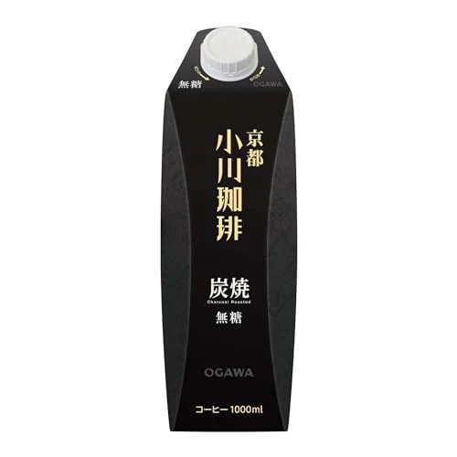 京都小川珈琲 炭火珈琲 無糖 1L ×6本