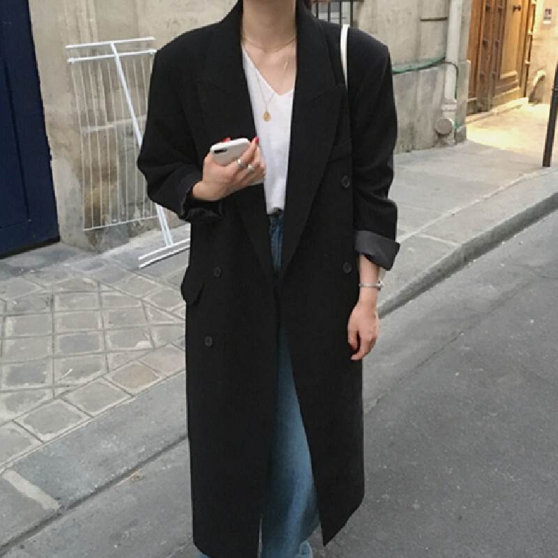 コート ロング レディース 春 秋 アウター ジャケット チェスター ダブル 長袖 襟付き 前開き ボタン きれいめ シンプル カジュアル こなれ感 無地 10代 20代 30代 OL 通勤 学生 通