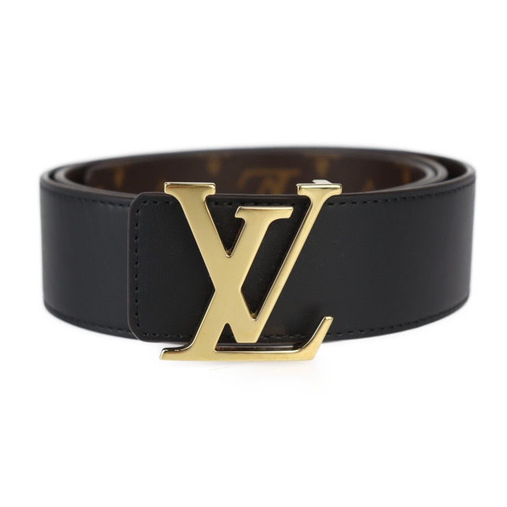LOUIS VUITTON ルイ ヴィトン ベルト M0566U ベルト・LV イニシャル 40MM リバーシブル モノグラム 表記サイズ 90/36 PVC レザー ブラウン ブラック ゴールド金具