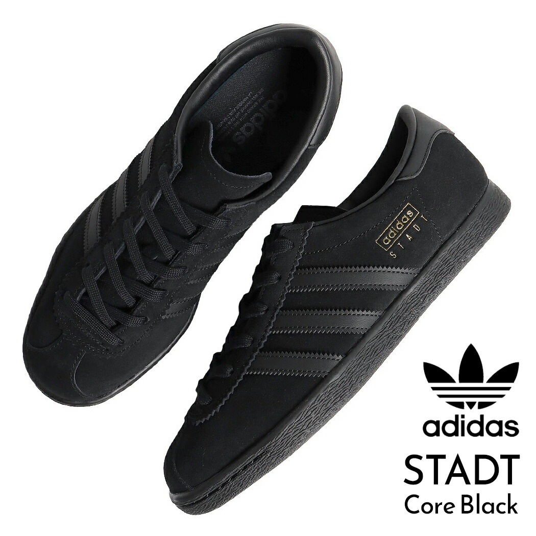 adidas アディダス シュタット スニーカー STADT Core Black ( 黒 ブラック 緑 メンズ レディース ウィメンズ JI1881 )