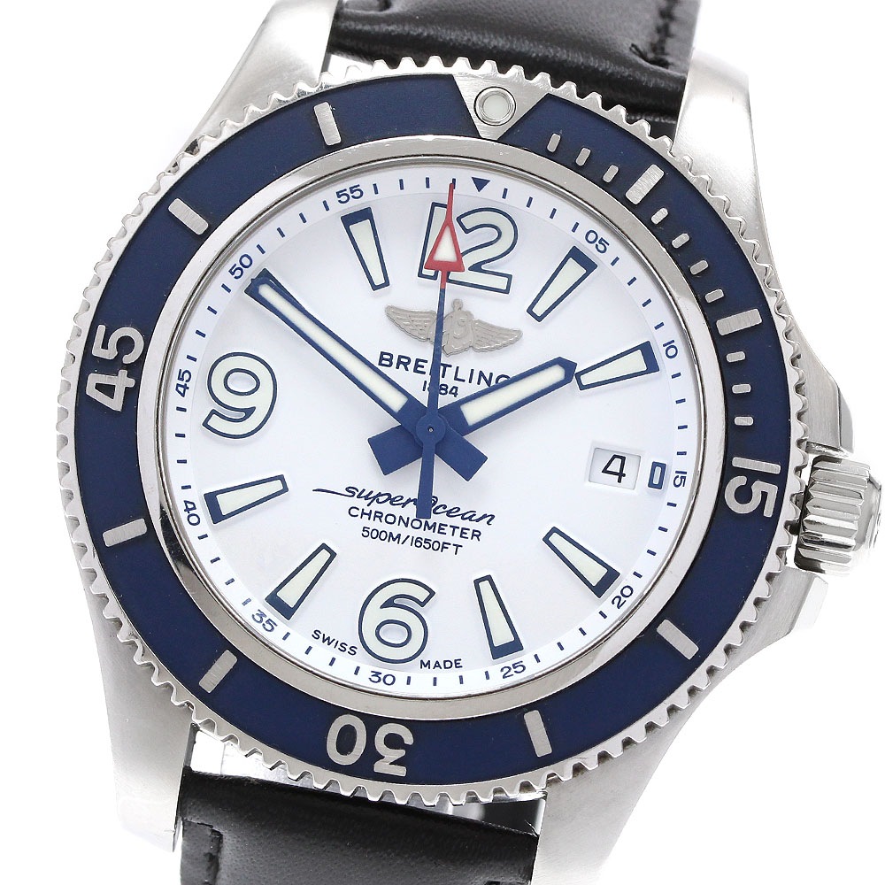 ブライトリング BREITLING A17366 スーパーオーシャン 42 デイト 自動巻き メンズ _923376【中古】