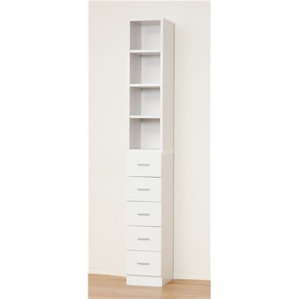 タオルストッカー/ランドリー収納ラック 幅25cm×奥行31cm (組立(上部)) (完成品(下部))