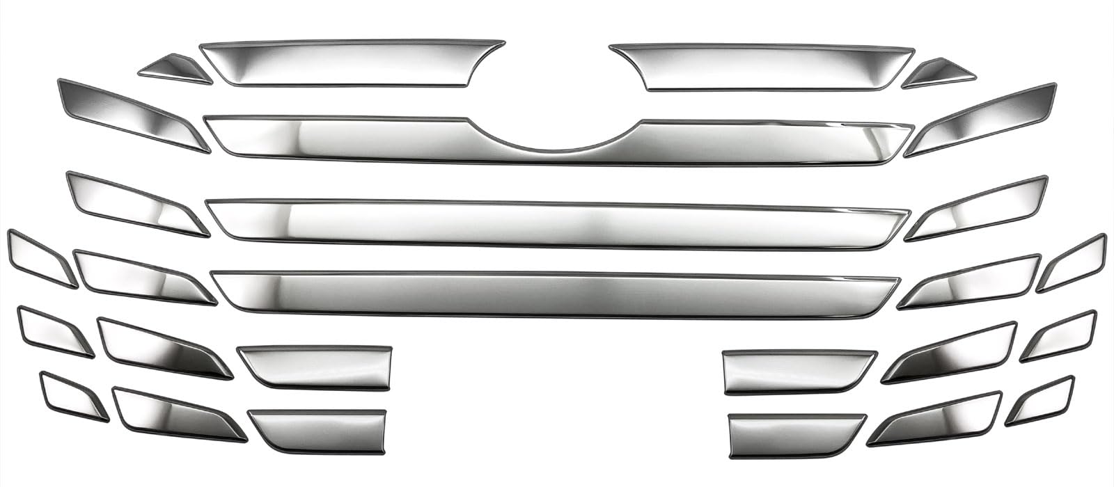 BRIGHTZ ヴェルファイアハイブリッド AAHH40W AAHH45W メッキフロントグリルモール 27PC 【 GRI－COV－M－134 】 AGH 40 45 ヴェルファイア ハイブリッド