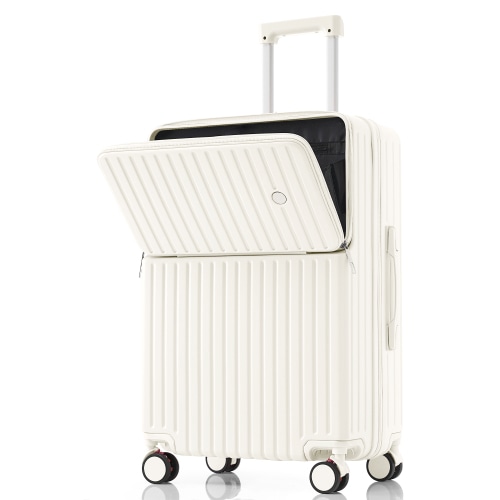 即日発送スーツケース 機内持ち込み フロントオープン Sサイズ USBポート付き ドリンクホルダー ストッパー付き 前開き キャリーケース キャリーバッグ 大容量 おしゃれ かわいい 軽量 パソコン