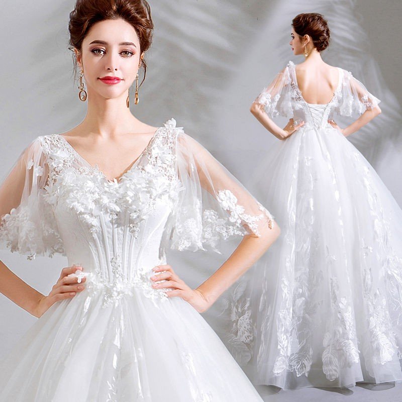 ウエディングドレス レディース 素敵な Vネック プリンセスライン ブライダルドレス 上品な Aライ 5,539円