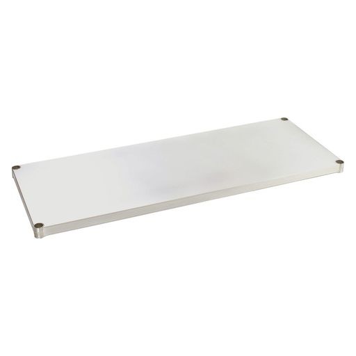 ルミナス プレミアム 棚板 ソリッドシェルフ 幅120 奥行45 スリーブ付 スチールラック ポール径25MMパーツ 耐荷重120KG 高い抗菌性 防錆性 衛生的 厨房 クリニック 業務用 幅121.