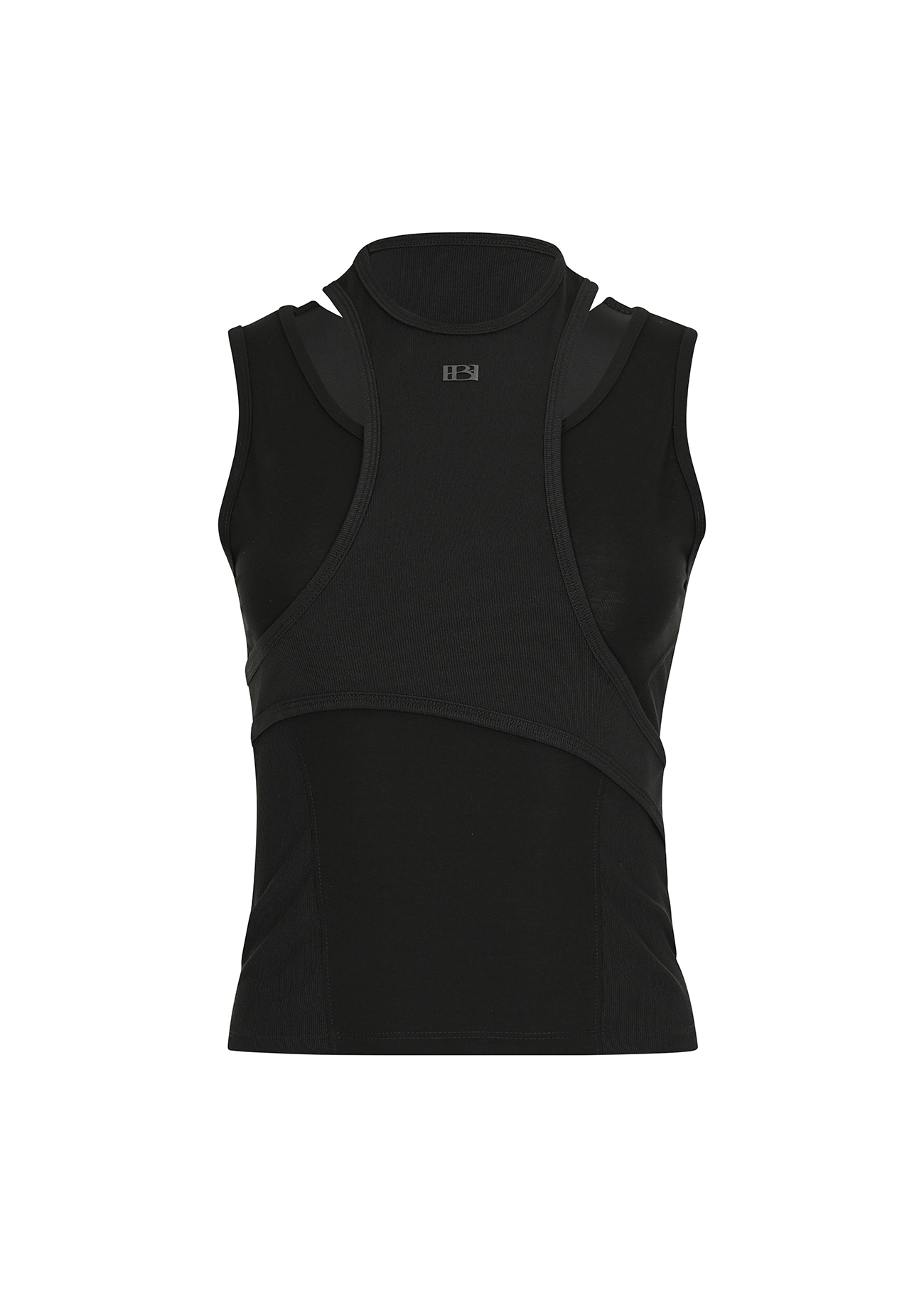 【BOHEMIANSEOUL】 LAYERED TRACK TANK TOP : BLACK
