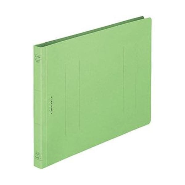 （まとめ）ライオン事務器 フラットファイル（環境）樹脂押え具 B5ヨコ 150枚収容 背幅18mm 緑 A-529KB5E 1冊(×100セット) 10,532円