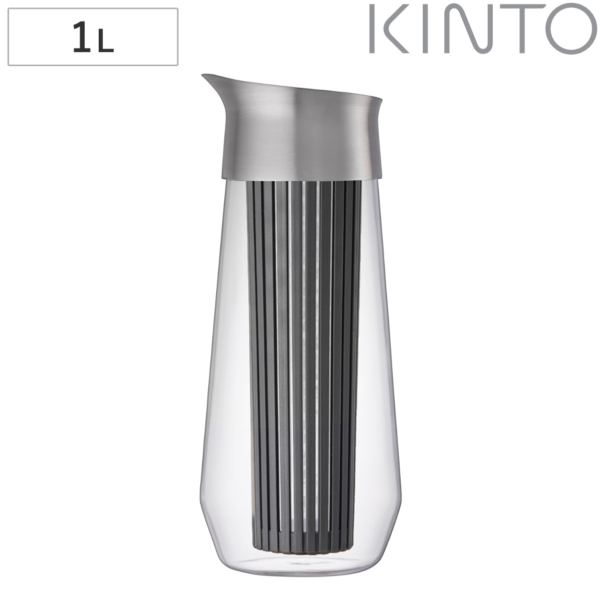 キントー 冷水筒 ピッチャー 1L LUCE コールドブリューカラフェ 耐熱ガラス KINTO 電子レンジ対応 食洗機対応 水差し 麦茶ポット 耐熱 ガラス 茶こし付き ストレーナー シンプル