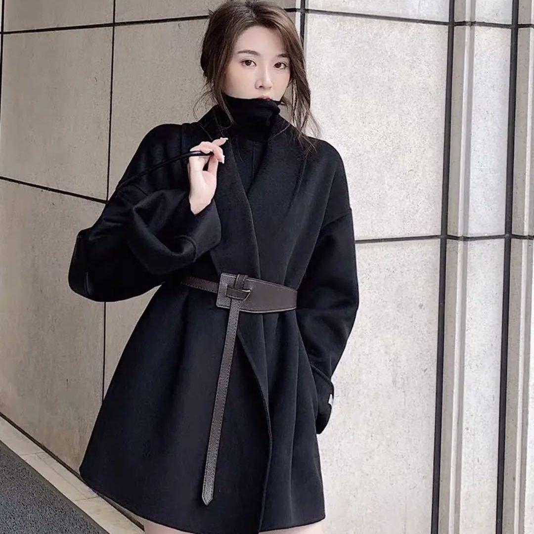 新しい 韓版 スリム 気質 ゆったり 着痩せ ツイード コート おしゃれ 通勤 エレガント アウター