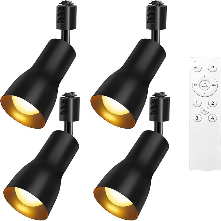 ダクトレール用 レールライト ライティングバー用 ダクトレール照明 天井照明 間接照明 LED電球60W形付き E26(ブラック, 器具～4＋調光調色60W形相当電球～4＋専用)