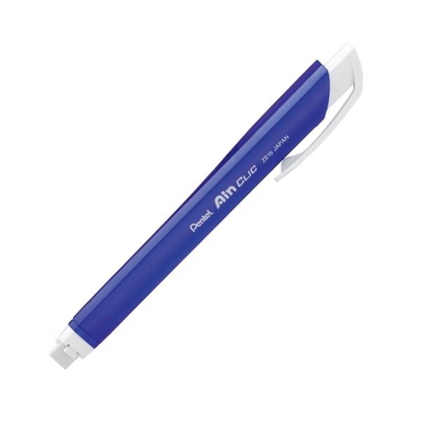 (まとめ) ぺんてる ノック式ホルダー消しゴム「アインクリック」 メタルブルー XZE15-MC 1本 (×100セット)