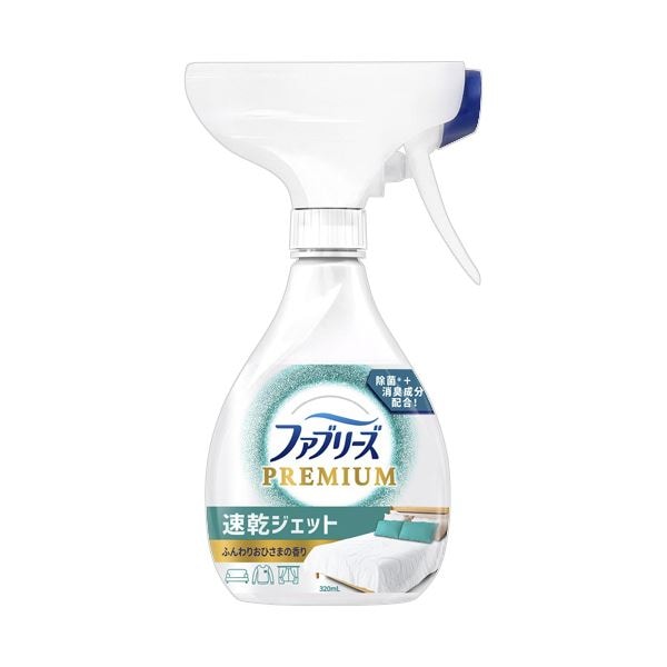 （まとめ） P＆Gファブリーズ プレミアム 速乾ジェット ふんわりおひさまの香り 本体 320mL 1本 [x10セット]