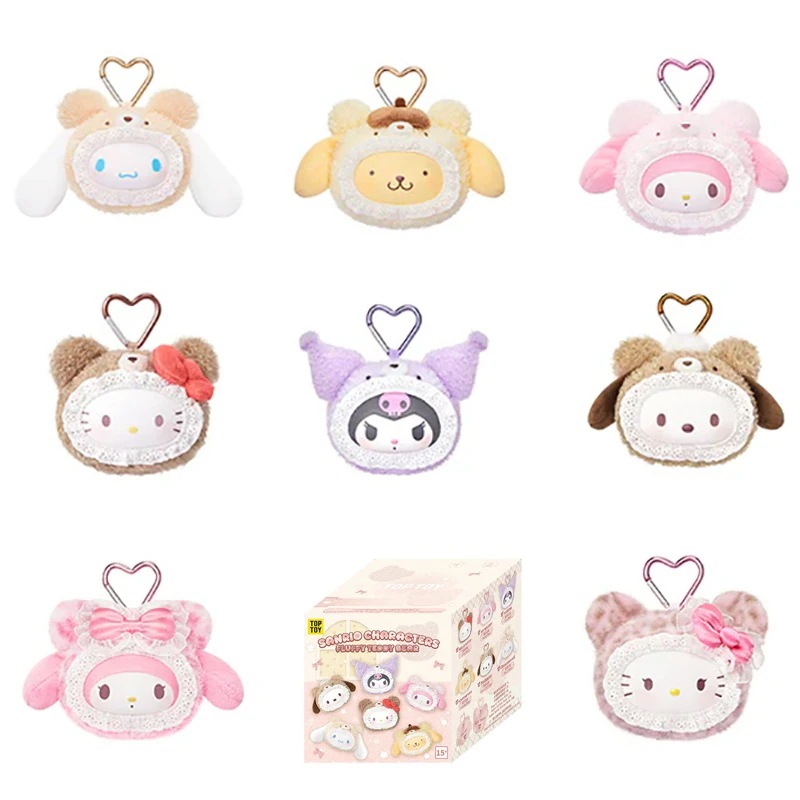 【正規品保証】TOP TOY サンリオファミリー ふわふわベア シリーズ かわいいクマモチーフの搪膠マスコット くろみなど人気キャラ入り ギフトにもぴったり20