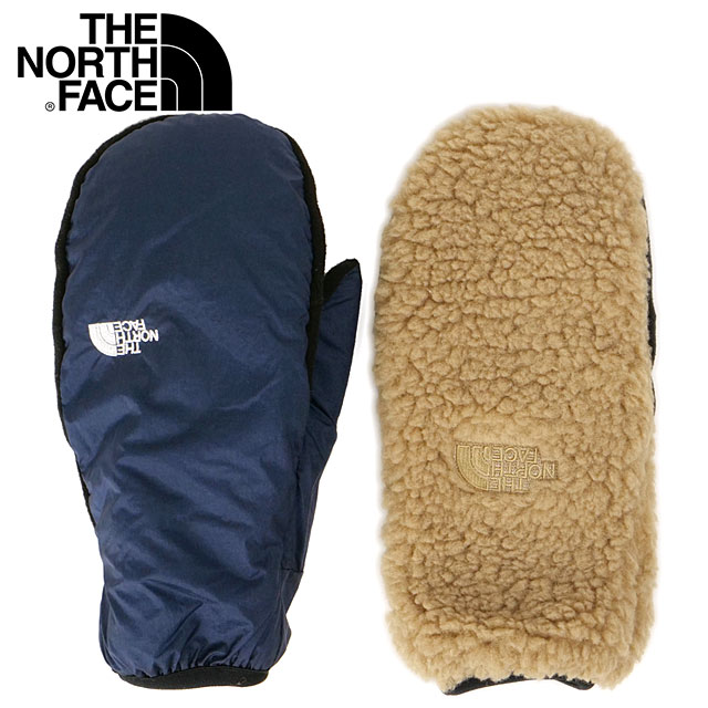 メール便 リバーシブルエクストリームパイルミット [NN62407-KU] メンズ・レディース TNF アウトドア 手袋 スマホ対応 ランニング 防寒 ケルプタン/アーバンネイビー