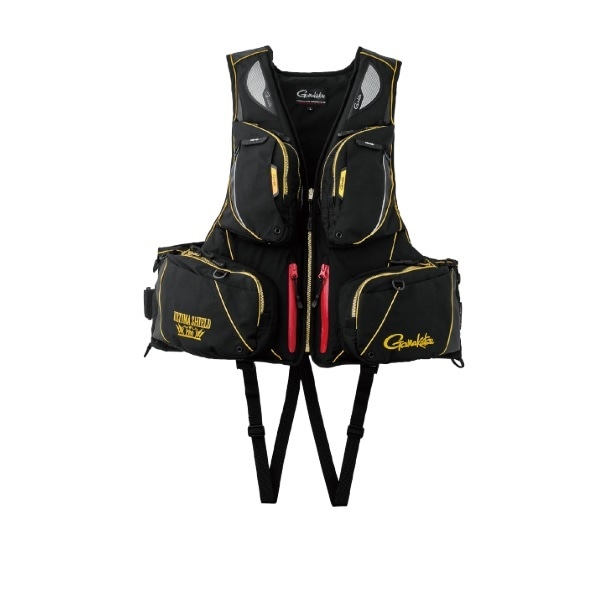 がまかつ ライフジャケット GM2183 アルテマシールドプロ フローティングベスト ブラック/ゴールド LL