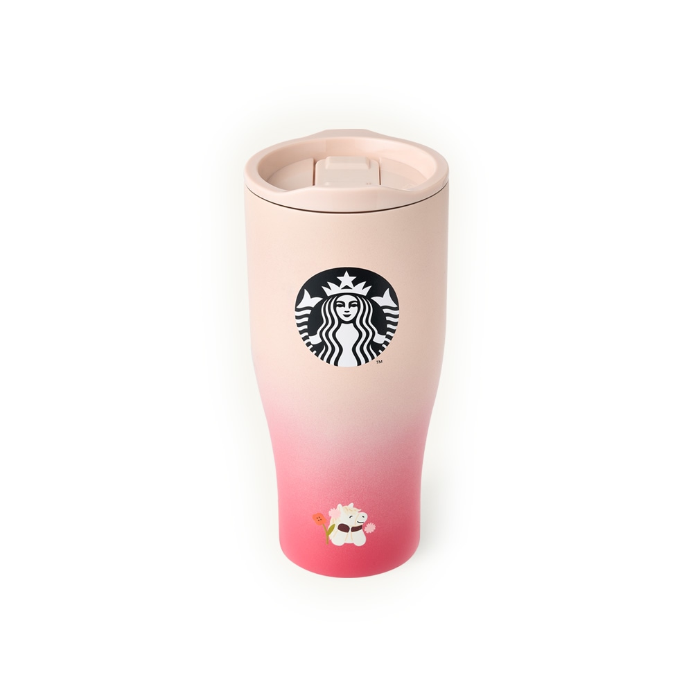 SS ポニー&フラワー オンブレ タンブラー 784ml 韓国スターバ グッズ
