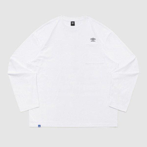 長袖Tシャツ VQA UR121CRL11-WHT ポケット コットン 長袖 Tシャツ WHITE