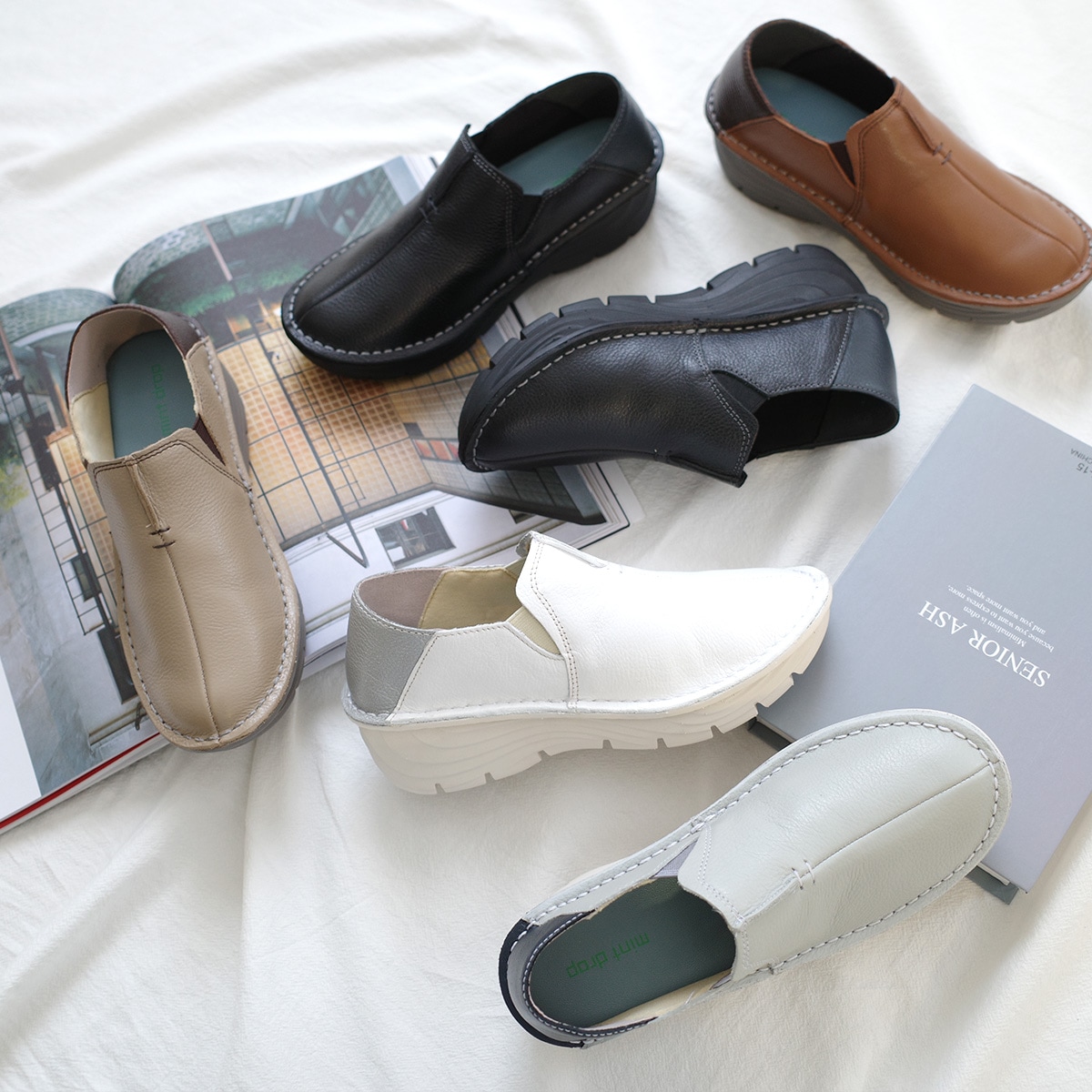 本革らくらくウォーキングシューズ レディース