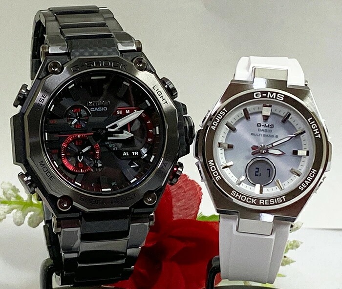 恋人たちのGショックペア G-SHOCK BABY-G ペアウォッチ ペア腕時計 カシオ 2本セット gショック 電波ソーラー MTG-B2000YBD-1AJF MSG-W200-7AJF