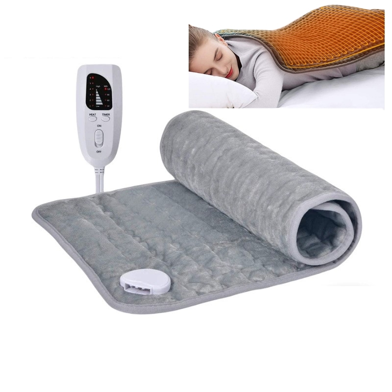 電気毛布 ブランケット理学療法用毛布の遠赤外温湿布 電気ひざ掛け 60*30cm 6段階温度調節 電気ブランケット