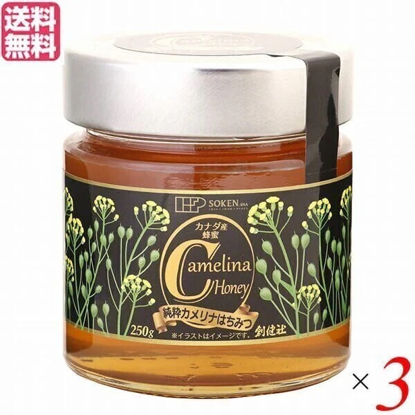 はちみつ 蜂蜜 ハニー 創健社 純粋 カメリナ カメリナサティバ 瓶 カナダ