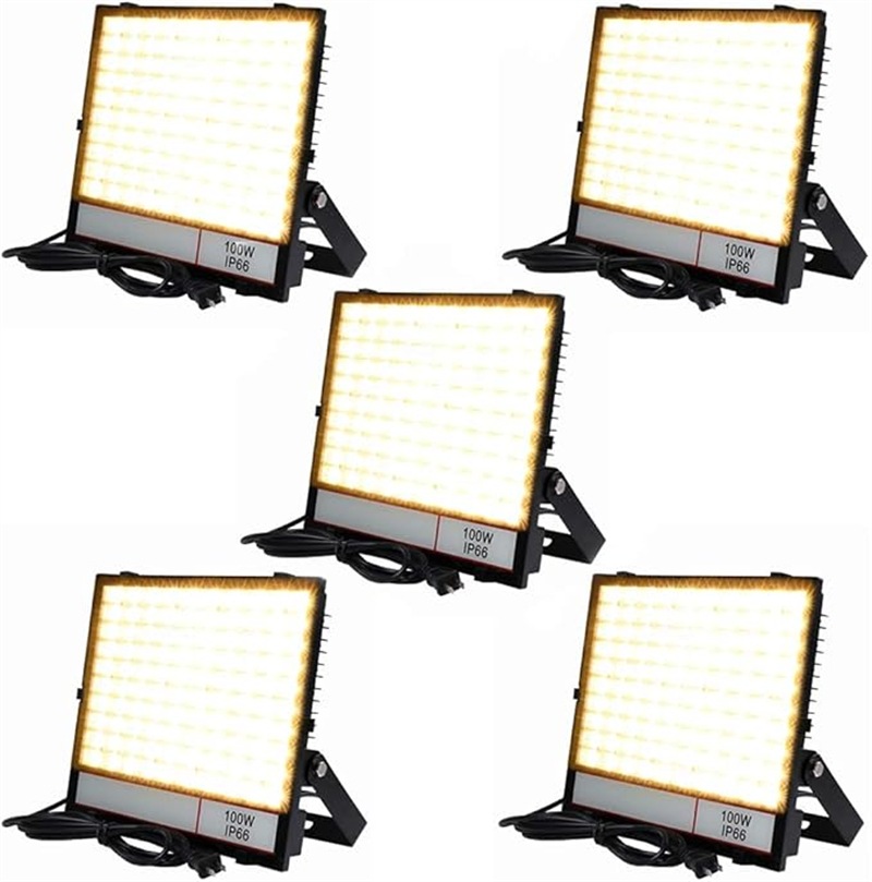 LED投光器 100W 1000W相当 電球色3000K 10000LM AC85~265V 防塵防水IP66 外灯 工作灯 看板照明 超軽量 超薄型 大光量 省エネ 夜釣り集魚灯 野外ライト