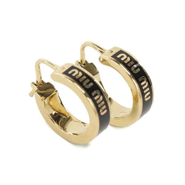 ピアス 5IO103 ブラック ゴールド レディース