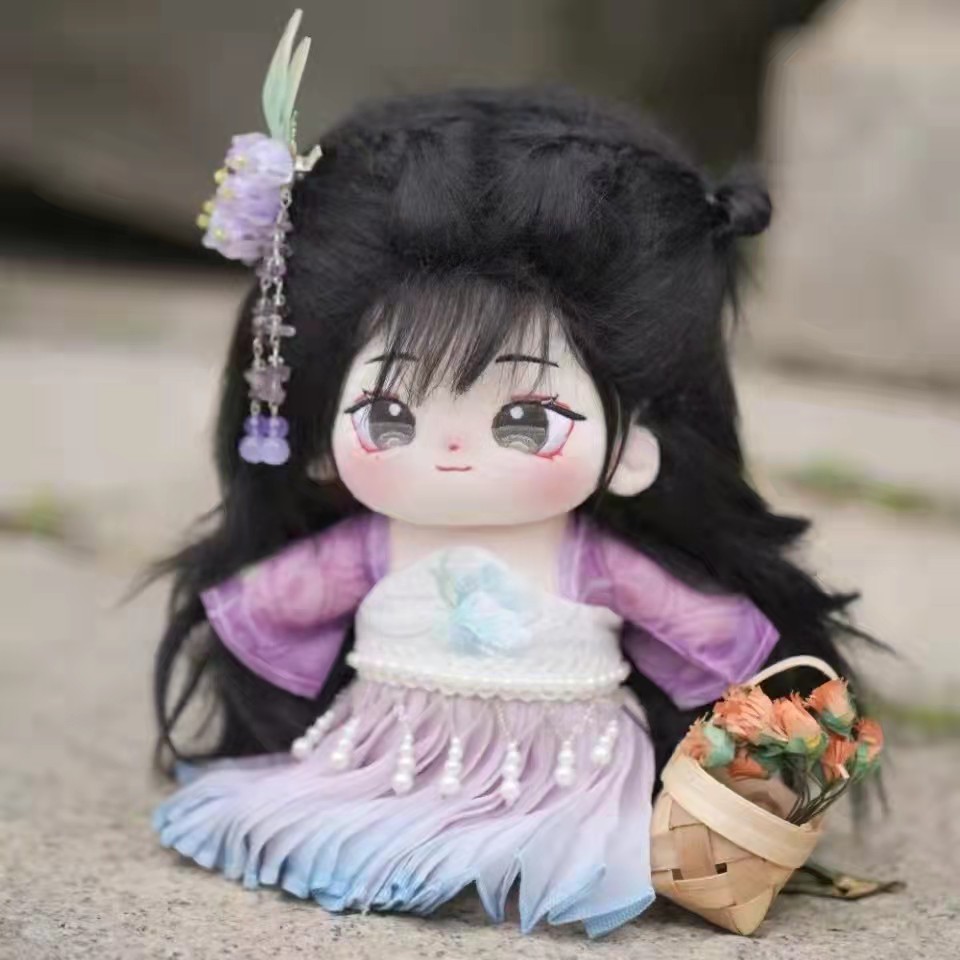 20cm長髪綿人形揚げ髪少女属性なし裸人形