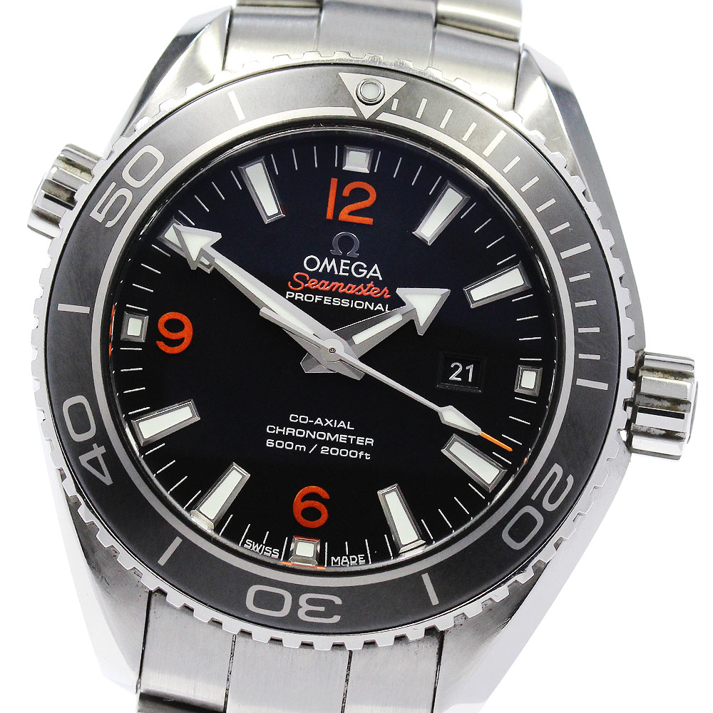 オメガ OMEGA 232.30.38.20.01.002 シーマスター 600 プラネットオーシャン デイト 自動巻き ボーイズ 美品 保証書付き_827190【中古】