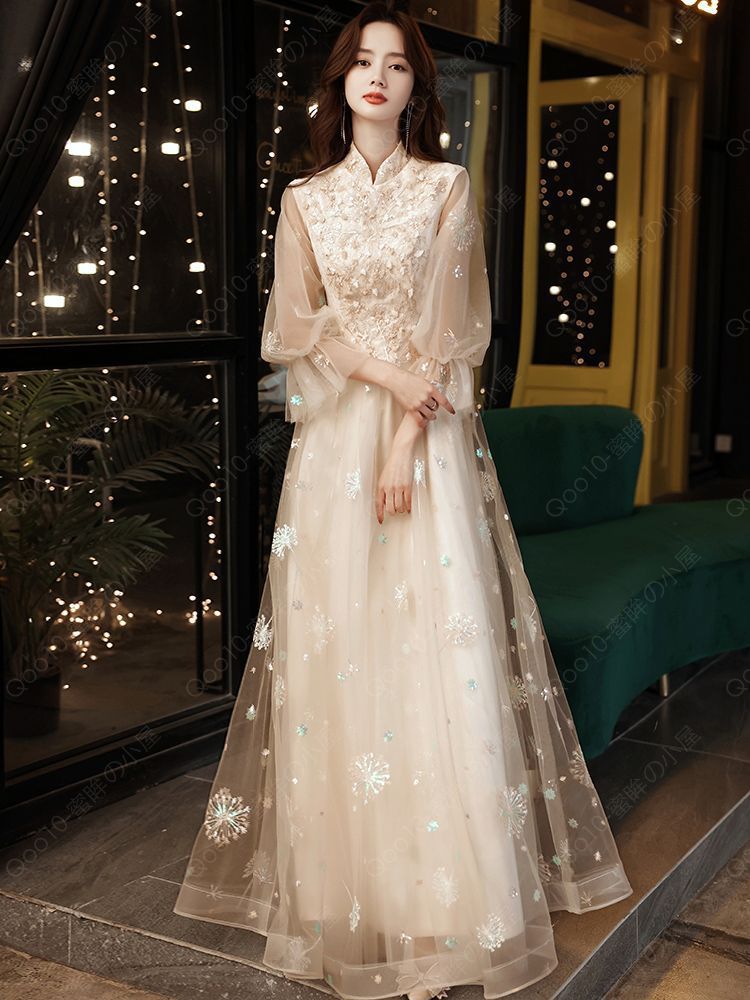 愛されドッキングワンピース2025新作 気質 花嫁ロングドレス結婚式ワンピース発表会 ドレスドレス ウェディングドレス成人式 ドレス-92