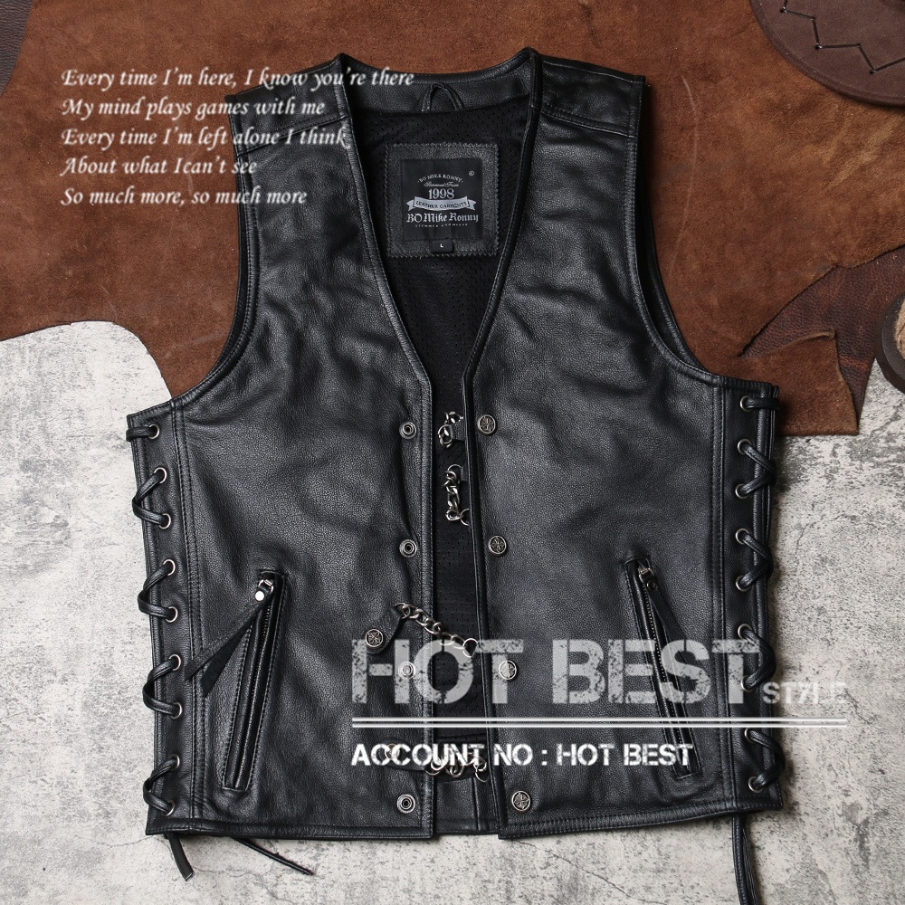 カウハイド 本革 メンズ レザーベスト 皮ベスト ジレ レザージャケット ベジタブルタンニンなめし 牛革 13,724円