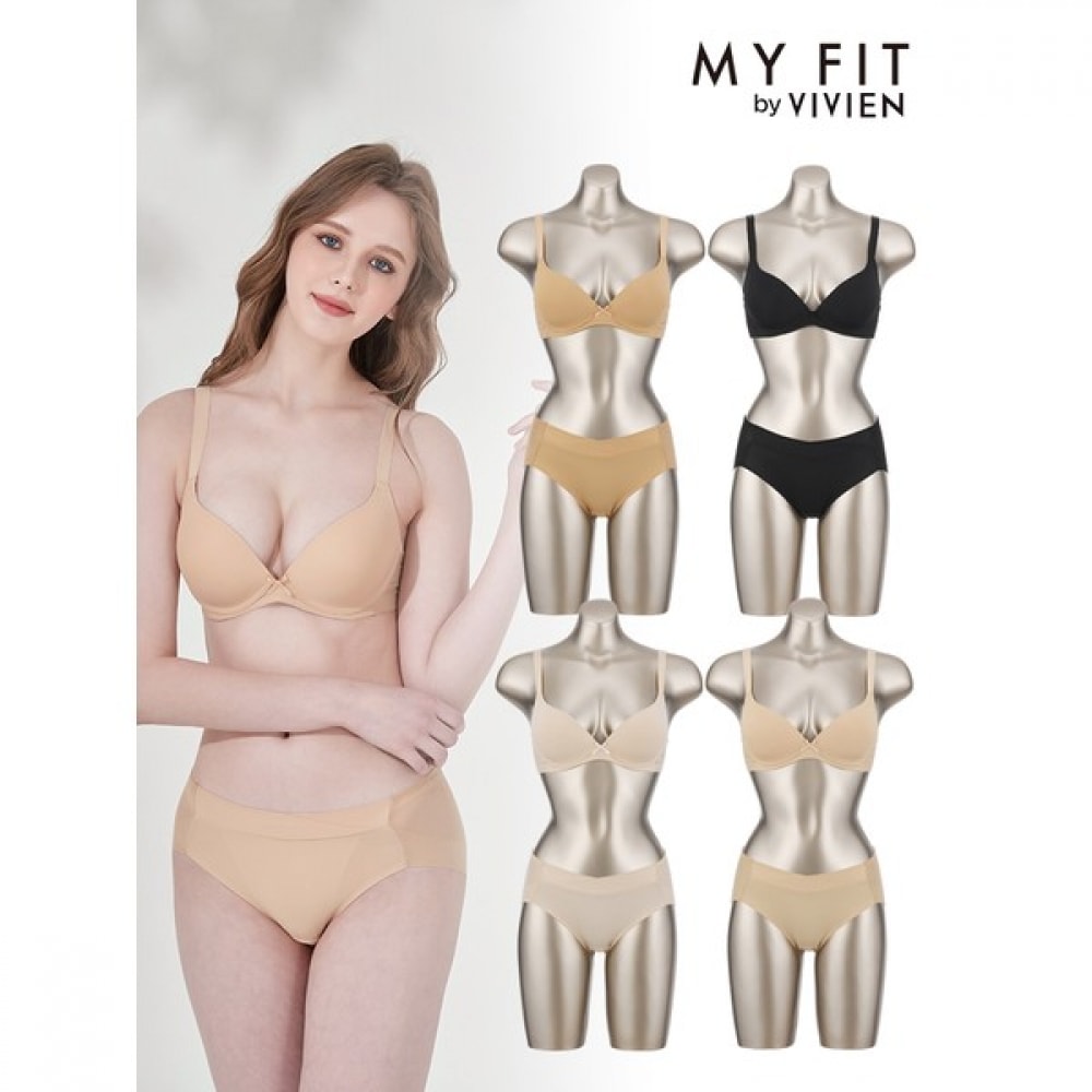 (Vivienne) Vivienne My Fit コンフォートライクラノーワイヤ女性用下着 8枚セット